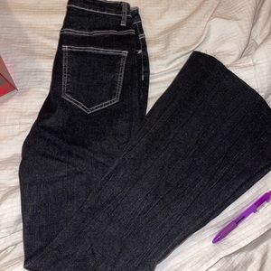Shein Black Denim Belle Bottoms